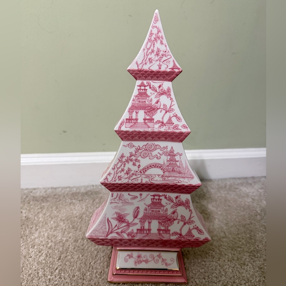 Two’s Company Chinoiserie Pastel Pink Tree